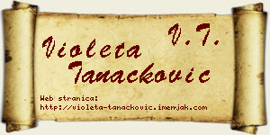 Violeta Tanacković vizit kartica